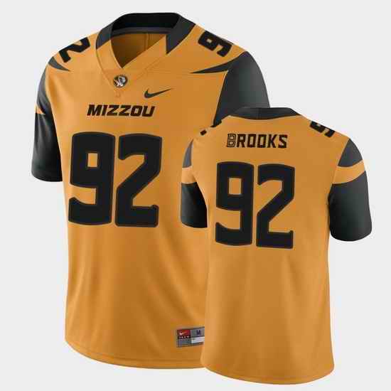 Men Missouri Tigers Z'Core Brooks College Football Gold Game Jersey
